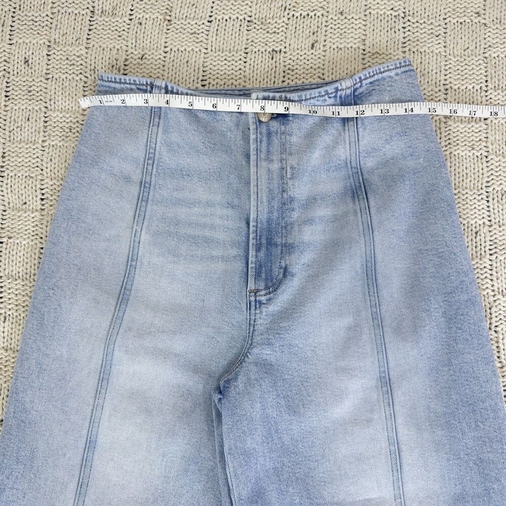 Pistola Blair High Waist Crop Barrel Jeans Size 26 Pristine Light Wash Denim - Picture 9 of 11